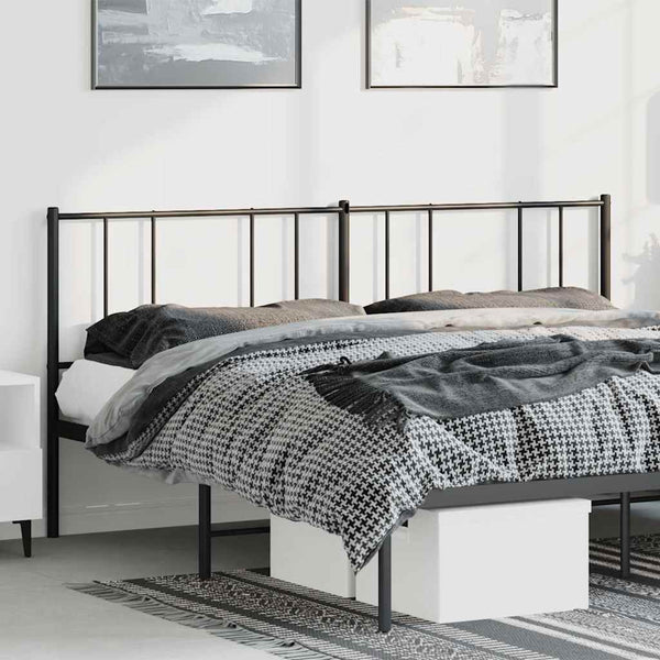 Schwarzes Metallkopfteil Javion 180 cm