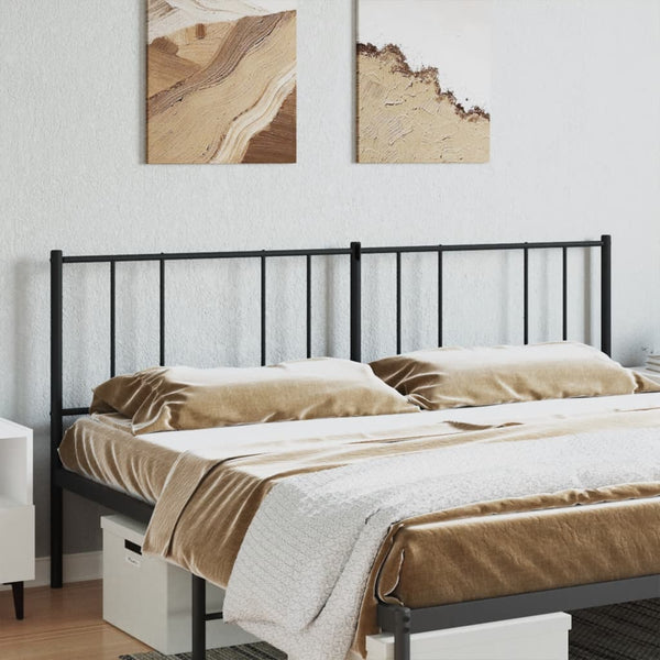 Schwarzes Bettkopfteil Javion 200 cm