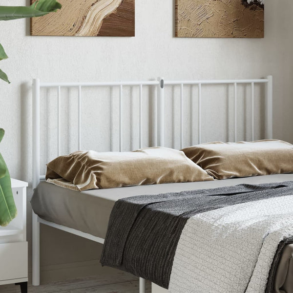 Weißes Kopfteil aus Metall Javion 120cm