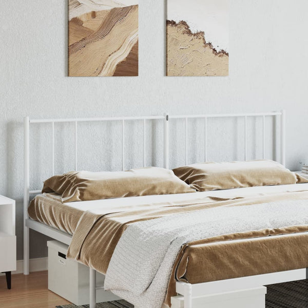 Valkoinen metallinen sängynpääty Javion 193cm