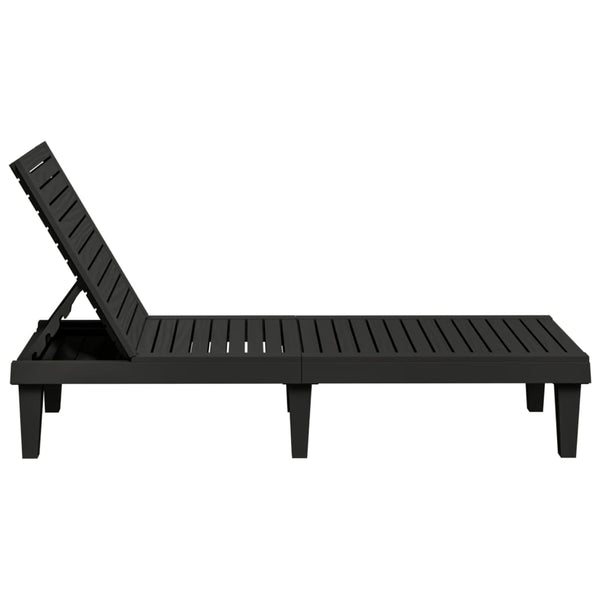 Musta aurinkotuoli Belo 155x58x83cm (polypropeeni)