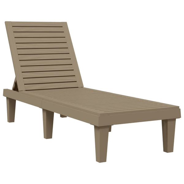 Hellbraune Sonnenliege Belo 155x58x83cm (Polypropylen)
