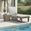 Hellbraune Sonnenliege Belo 155x58x83cm (Polypropylen)