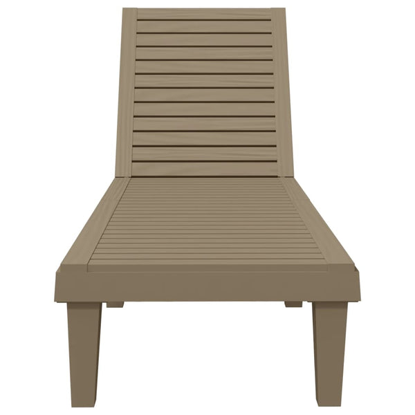 Hellbraune Sonnenliege Belo 155x58x83cm (Polypropylen)