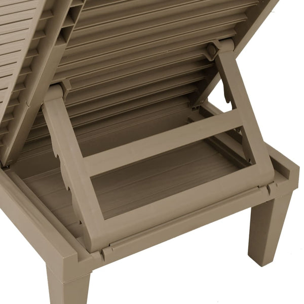 Hellbraune Sonnenliege Belo 155x58x83cm (Polypropylen)