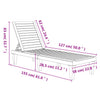 Hellbraune Sonnenliege Belo 155x58x83cm (Polypropylen)