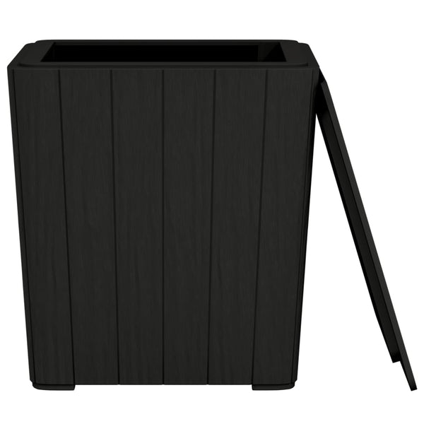 Schwarzer Gartentisch mit abnehmbarer Platte Iordanta (Polypropylen)