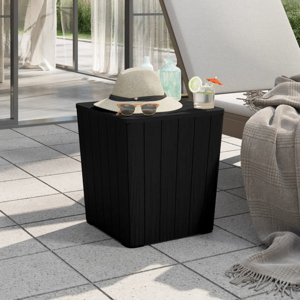 Schwarzer Gartentisch mit abnehmbarer Platte Iordanta (Polypropylen)