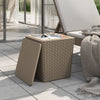 Hellbrauner Gartentisch mit abnehmbarer Platte Carla (pp)