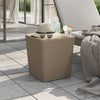 Hellbrauner Gartentisch mit abnehmbarer Platte Carla (pp)