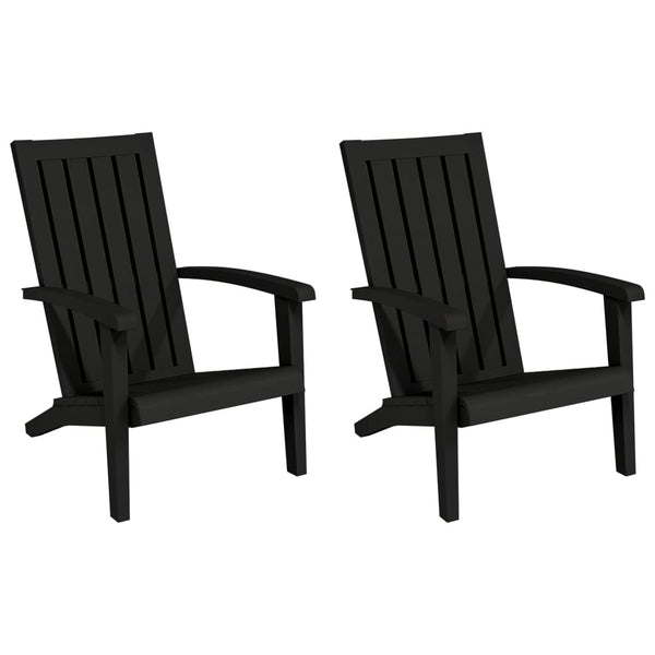 Schwarzer Adirondack Gartenstuhl Erchin (2 St.)