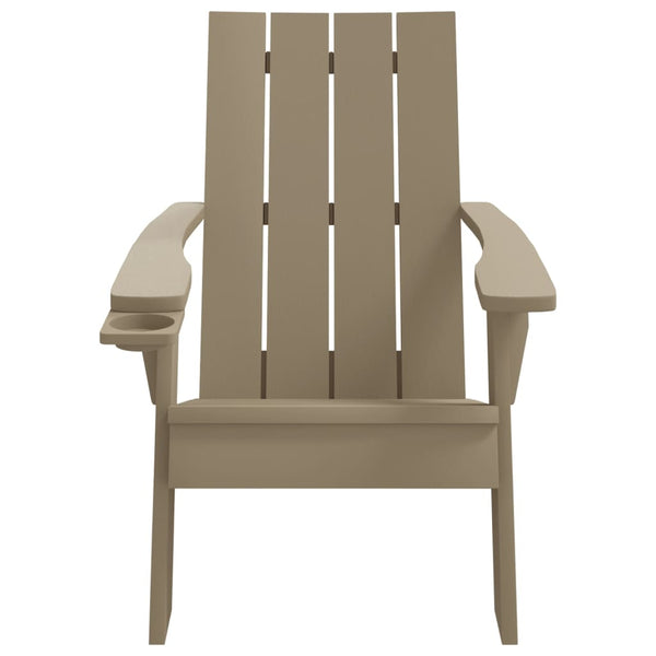Hellbrauner Adirondack-Gartenstuhl Sad 75x88,5x89,5cm (PP)