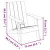 Hellbrauner Adirondack-Gartenstuhl Sad 75x88,5x89,5cm (PP)