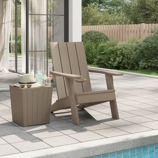Hellbrauner Adirondack-Gartenstuhl Sad 75x88,5x89,5cm (PP)