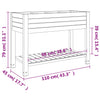 Hochbeet Mircu 110x45x79cm (Polypropylen) weiß
