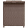 Braune Gartenbank mit Kissen Michilina 116x46x57cm (Polyrattan)