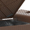 Braune Gartenbank mit Kissen Michilina 116x46x57cm (Polyrattan)