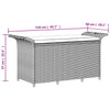 Braune Gartenbank mit Kissen Michilina 116x46x57cm (Polyrattan)