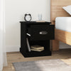 Schwarzer Nachttisch Peng 39x39x47,5 cm (2 Stück Holz)