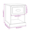 Schwarzer Nachttisch Peng 39x39x47,5 cm (2 Stück Holz)