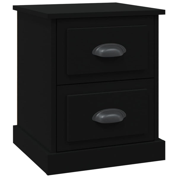 Nachttisch Kaliyah schwarz 39x39x47,5cm (Holz)
