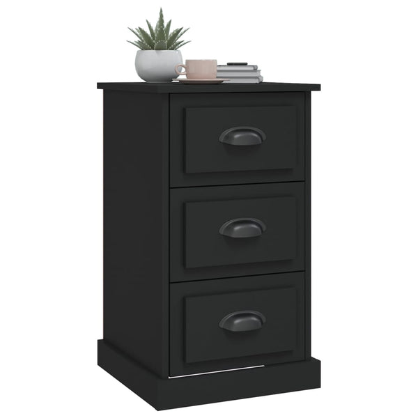 Nachttisch Doana 39x39x67cm (Holz), schwarz