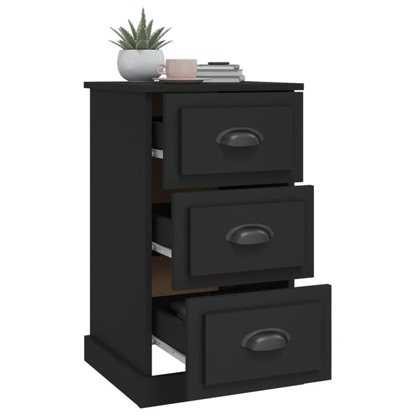Nachttisch Doana 39x39x67cm (Holz), schwarz