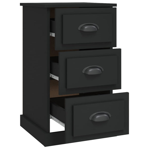 Nachttisch Doana 39x39x67cm (Holz), schwarz