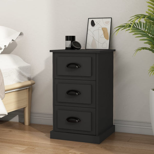 Nachttisch Doana 39x39x67cm (Holz), schwarz