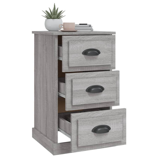 Nachttisch Doana grau 39x39x67cm (Holz)