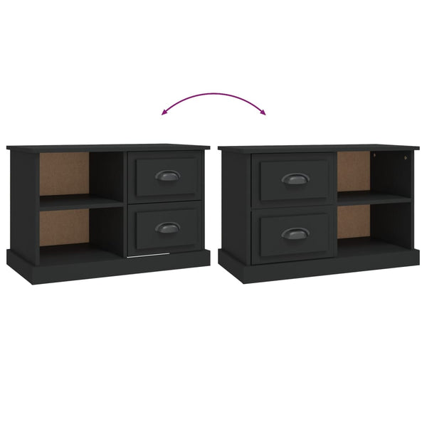 Schwarzer TV-Schrank Seila 73x35,5x47,5cm (Holz)