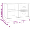 Schwarzer TV-Schrank Seila 73x35,5x47,5cm (Holz)
