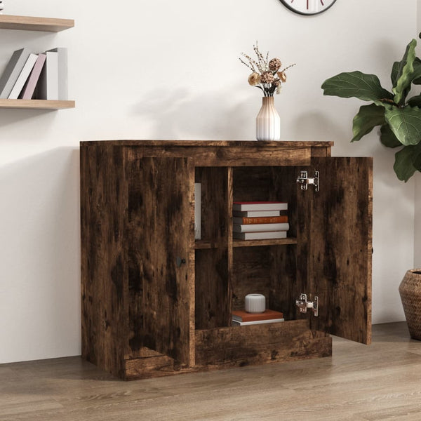 Sideboard Periana aus Räuchereiche 70x35,5x67,5cm (Holz)