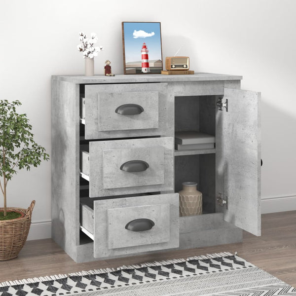Betongraues Sideboard Stalian 70x35,5x67,5cm (Holz)