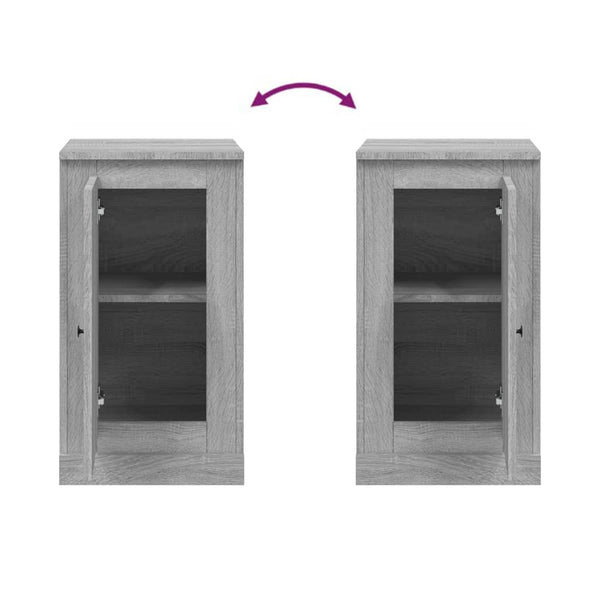 Graues Sideboard Calefariu 37,5x35,5x67,5cm (Holz)