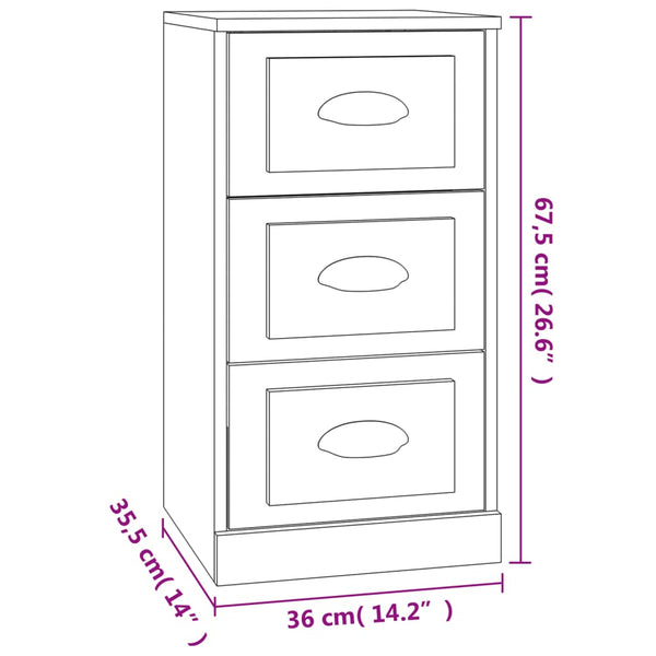 Weiße Kommode Giz 36x35,5x67,5cm (Holz)