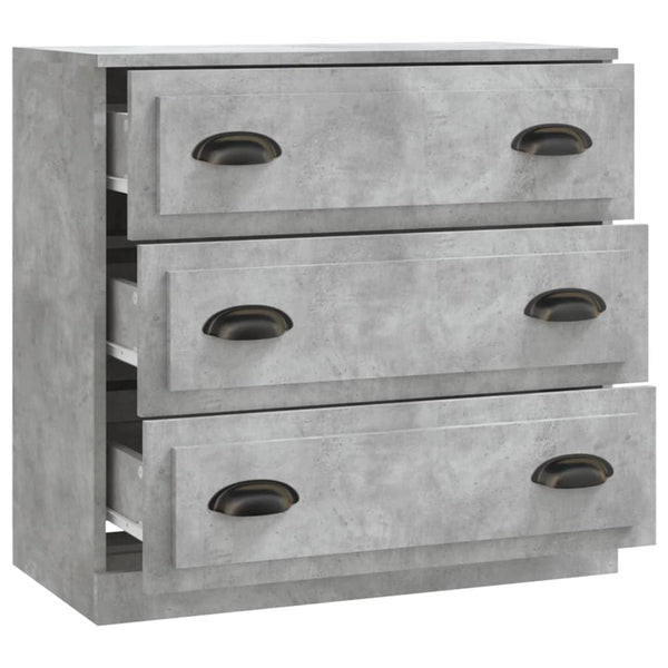 Betongraues Sideboard Maruseac 70x35,5x67,5cm (Holz)