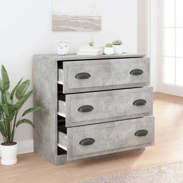 Betongraues Sideboard Maruseac 70x35,5x67,5cm (Holz)