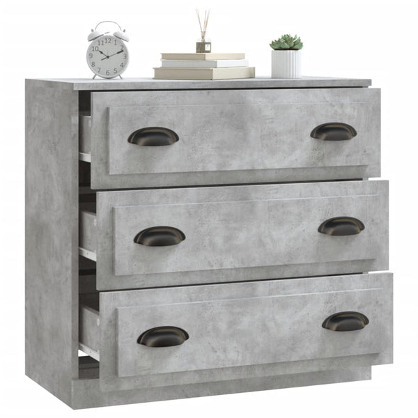 Betongraues Sideboard Maruseac 70x35,5x67,5cm (Holz)