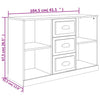 Graues Sideboard Hoffman 104,5x35,5x67,5cm (Holz)