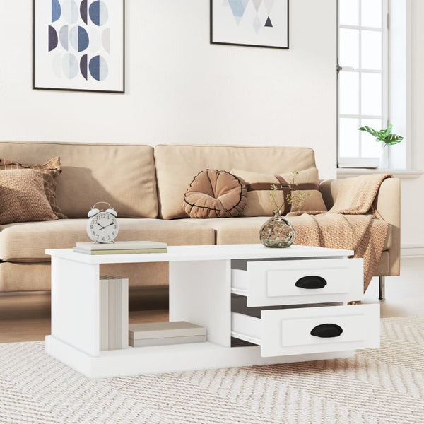 Couchtisch Jager weiß 90x50x35cm (Holz)