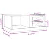 Couchtisch Jager weiß 90x50x35cm (Holz)