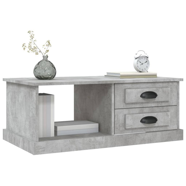 Betoninharmaa sohvapöytä Jager 90x50x35cm (puinen)
