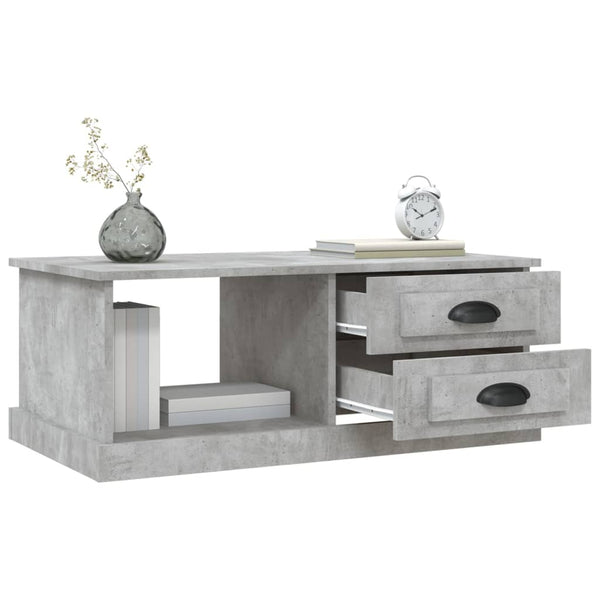 Betoninharmaa sohvapöytä Jager 90x50x35cm (puinen)