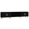Schwarzes TV-Möbel Eftime 180x31,5x40cm (Holz)