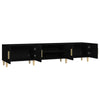Schwarzes TV-Möbel Eftime 180x31,5x40cm (Holz)