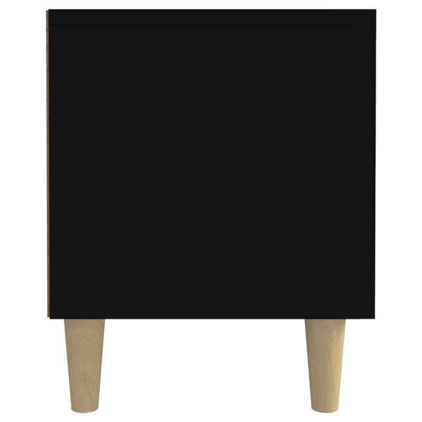 Schwarzes TV-Möbel Eftime 180x31,5x40cm (Holz)