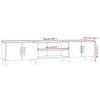 Schwarzes TV-Möbel Eftime 180x31,5x40cm (Holz)