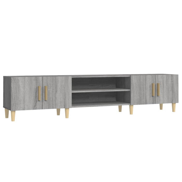 Graues TV-Möbel Eftime 180x31,5x40cm (Holz)