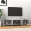 Graues TV-Möbel Eftime 180x31,5x40cm (Holz)